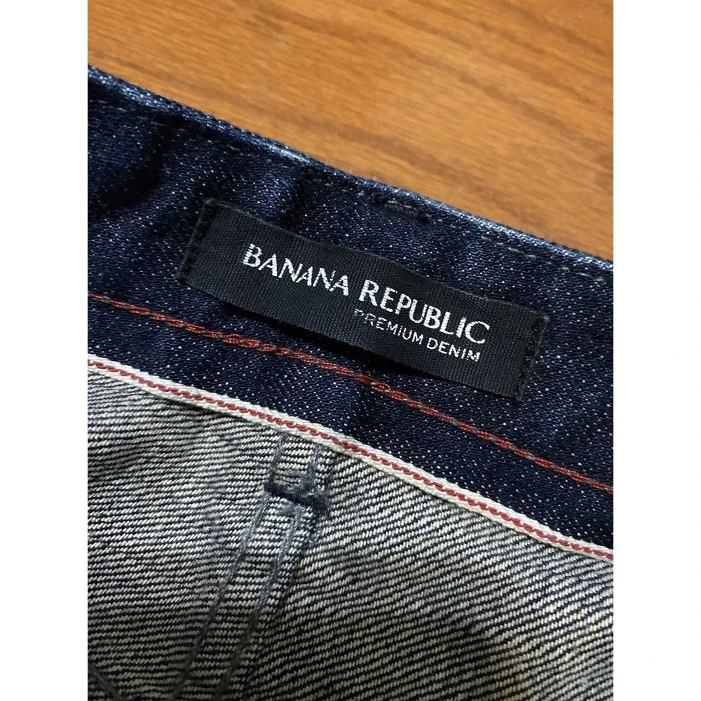 Banana Republic Jeans Men 31x30 Blue Slim Fit Premium Selvedge Red Line